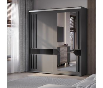 Шкаф-купе "Крафт-9" Графит (BTS)